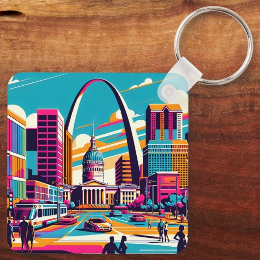 St. Louis, Missouri | Der Gateway-Pfeil Schlüsselanhänger (Rückseite)