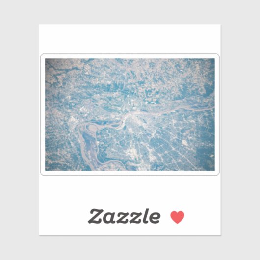 St. Louis, Missouri entlang des Mississippi River. Aufkleber (Blatt)