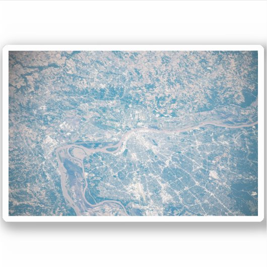 St. Louis, Missouri entlang des Mississippi River. Aufkleber (Vorderseite)