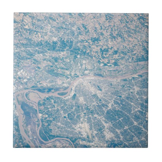 St. Louis, Missouri entlang des Mississippi River. Fliese (Vorderseite)