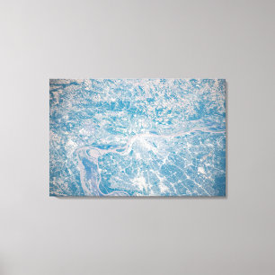 St. Louis, Missouri entlang des Mississippi River. Leinwanddruck