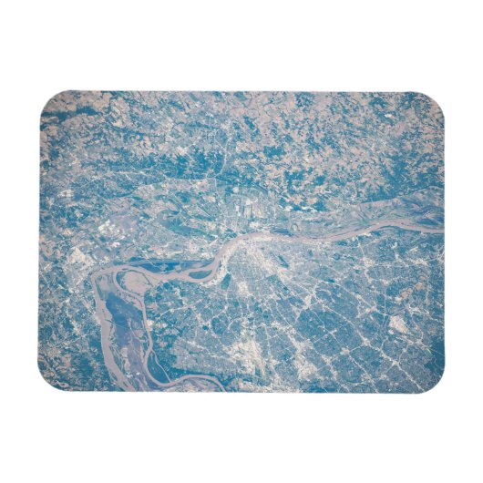 St. Louis, Missouri entlang des Mississippi River. Magnet (Horizontal)