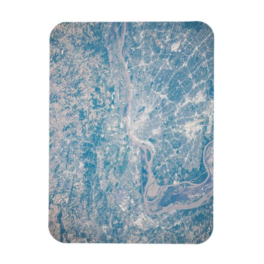 St. Louis, Missouri entlang des Mississippi River. Magnet (Vertikal)