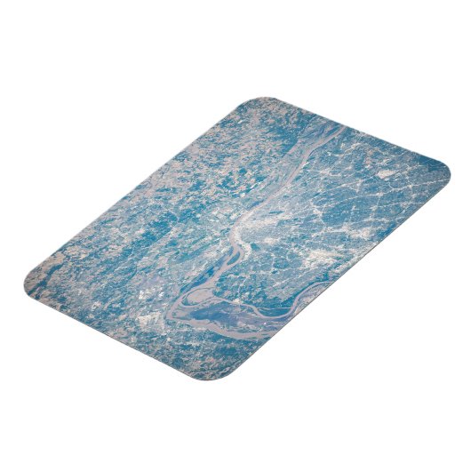 St. Louis, Missouri entlang des Mississippi River. Magnet (Linke Seite)