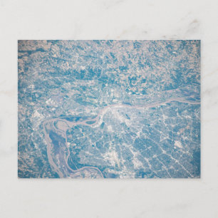 St. Louis, Missouri entlang des Mississippi River. Postkarte