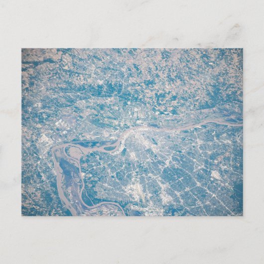 St. Louis, Missouri entlang des Mississippi River. Postkarte (Vorderseite)