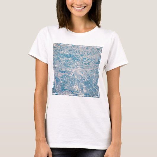 St. Louis, Missouri entlang des Mississippi River. T-Shirt (Vorderseite)