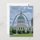 St Louis Missouri Gateway Arch Courthouse Travel Postkarte (Vorne/Hinten)