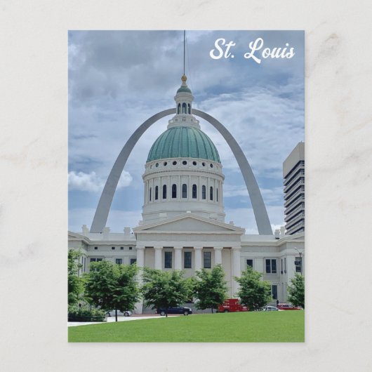 St Louis Missouri Gateway Arch Courthouse Travel Postkarte (Vorderseite)