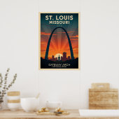 St. Louis Missouri Gateway Arch V01 Poster (Küche)
