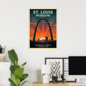 St. Louis Missouri Gateway Arch V01 Poster (Heimbüro)