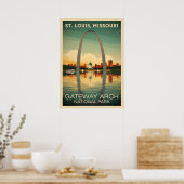 St. Louis Missouri Gateway Arch V02 Poster (Küche)