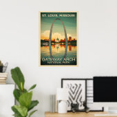 St. Louis Missouri Gateway Arch V02 Poster (Heimbüro)