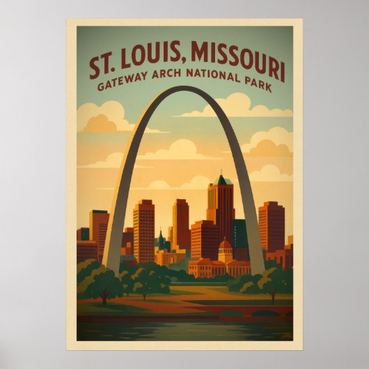 St. Louis Missouri Gateway Arch V03 Poster (Vorne)