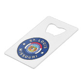 St. Louis Missouri Geldbeutel Flaschenöffner (Vorderseite Schrägansicht)