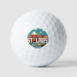 St. Louis, Missouri Geometric Design Golfball