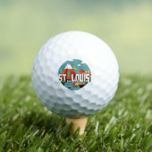 St. Louis, Missouri Geometric Design Golfball (Insitu T-Shirt)