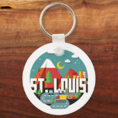 St. Louis, Missouri Geometric Design Schlüsselanhänger (Vorderseite)