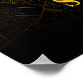 St Louis - Missouri Gold City Map Poster (Ecke)