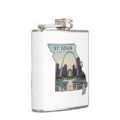 St. Louis Missouri Karte Flachmann (Rechts)