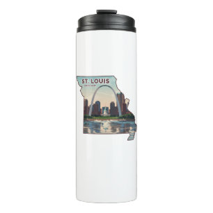 St. Louis Missouri Karte Thermosbecher