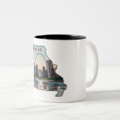 St. Louis Missouri Karte Zweifarbige Tasse (VorderseiteRechts)