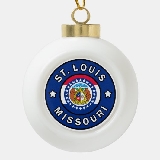 St. Louis Missouri Keramik Kugel-Ornament (Vorderseite)