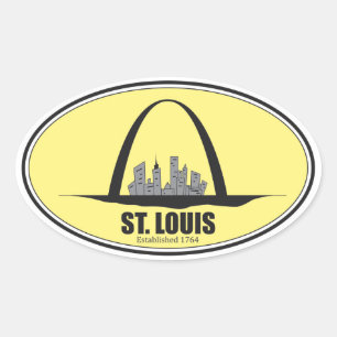 St. Louis Missouri Ovaler Aufkleber