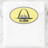 St. Louis Missouri Ovaler Aufkleber (Tasche)