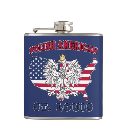 St. Louis Missouri Polnisch Flachmann (Vorderseite)