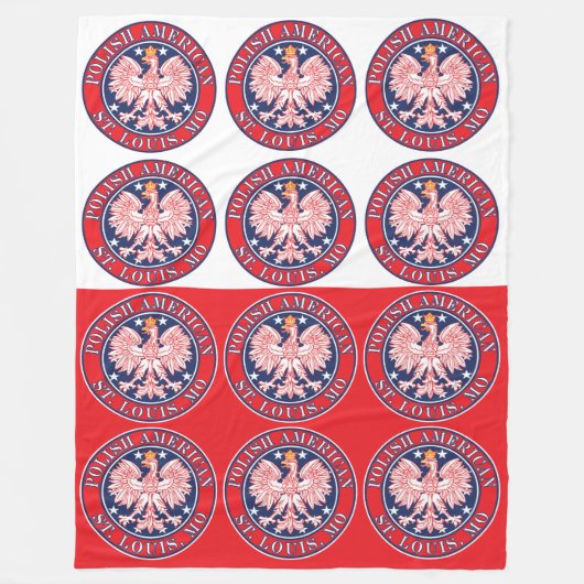 St. Louis Missouri Polnischer Adler Fleecedecke (Vorderseite)
