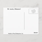 St. Louis, Missouri Postkarte (Rückseite)