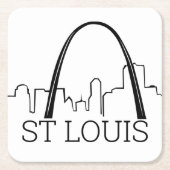 St. Louis, Missouri Rechteckiger Pappuntersetzer (Vorderseite)