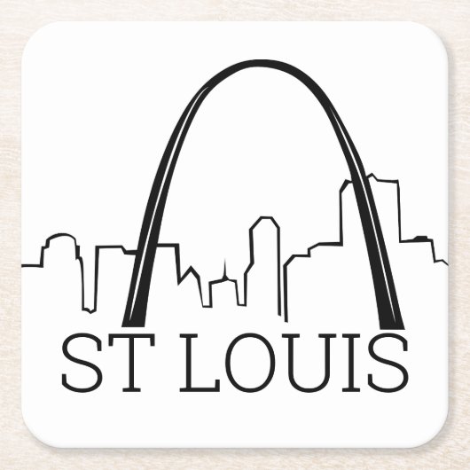 St. Louis, Missouri Rechteckiger Pappuntersetzer (Vorderseite)