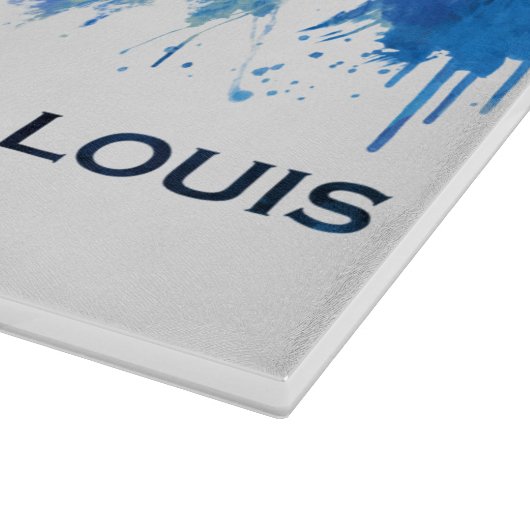 St. Louis Missouri Skyline Blue Schneidebrett (Ecke)