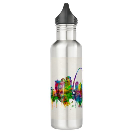 St. Louis Missouri Skyline Edelstahlflasche (Links)