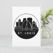St. Louis Missouri Skyline Einladung (Stehend Vorderseite)