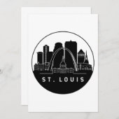 St. Louis Missouri Skyline Einladung (Vorne/Hinten)