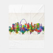 St. Louis Missouri Skyline Fleecedecke (Vorderseite)