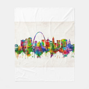 St. Louis Missouri Skyline Fleecedecke