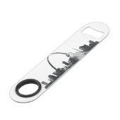 ST LOUIS, MISSOURI SKYLINE-GESCHWINDIGKEIT FLASCHE SPEED FLASCHENÖFFNER (Rückseite Schrägansicht)