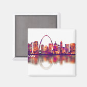 St. Louis Missouri Skyline Magnet (Vorderseite/Rückseite)