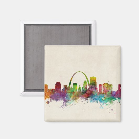 St Louis Missouri Skyline Magnet (Vorderseite/Rückseite)