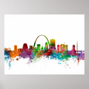 St Louis Missouri Skyline Poster