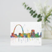 ST LOUIS, MISSOURI SKYLINE POSTKARTE (Stehend Vorderseite)