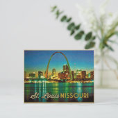 St. Louis Missouri Skyline Postkarte (Stehend Vorderseite)