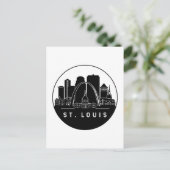 St. Louis Missouri Skyline Postkarte (Stehend Vorderseite)