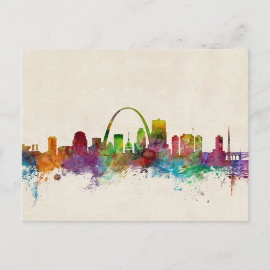 St Louis Missouri Skyline Postkarte (Vorderseite)