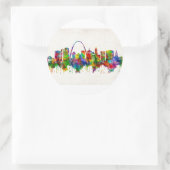 St. Louis Missouri Skyline Runder Aufkleber (Tasche)