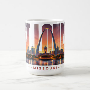 St Louis Missouri Skyline Stadt Name Reise Kaffeetasse